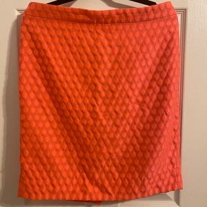 J. Crew Polka Dot Pencil Skirt Sz 10 in Coral